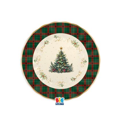 Immagine di Piatti cm20 Tartan Christmas 6 pezzi