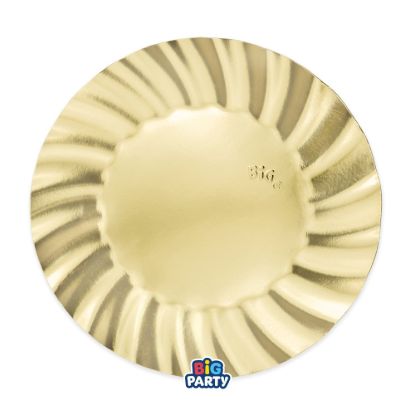 Immagine di Piatti cm25 Wavy Oro Metal 6 pezzi