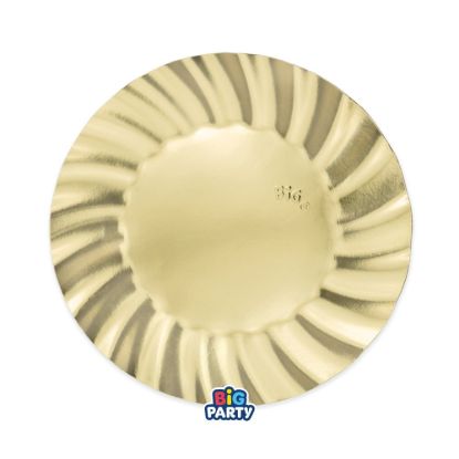 Immagine di Piatti cm20 Wavy Oro Metal 6 pezzi