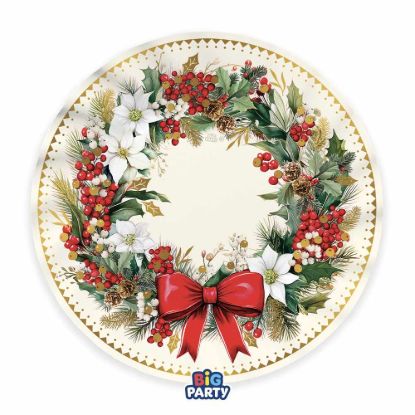 Immagine di Piatti Fondi cm24 Vintage Christmas 6 pezzi