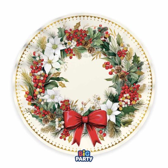 Immagine di Piatti Fondi cm24 Vintage Christmas 6 pezzi