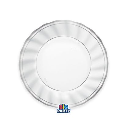Immagine di Piatti Fondi cm24 Classic Silver Metal 6 pezzi
