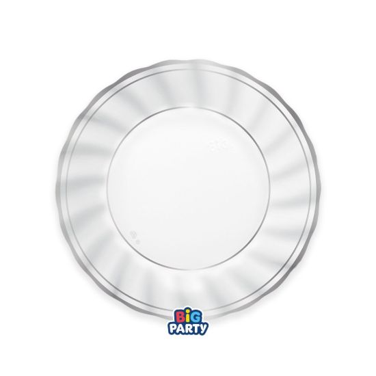 Immagine di Piatti Fondi cm24 Classic Silver Metal 6 pezzi