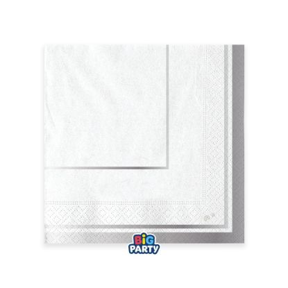 Immagine di Tovaglioli cm33 x 33 Classic Silver Metal 16 pezzi