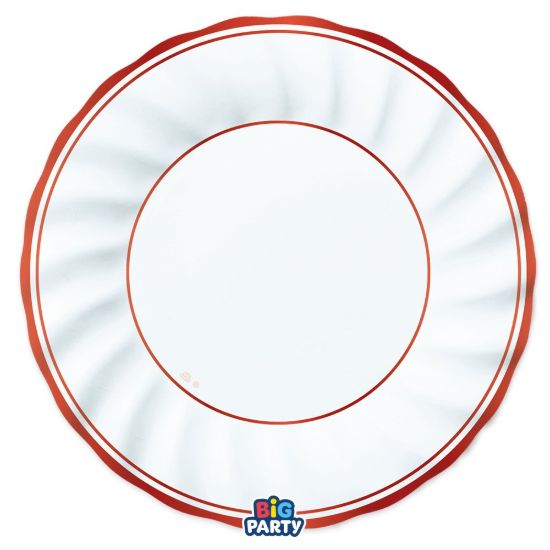 Immagine di Piatti cm30 Classic Red Metal 6 pezzi