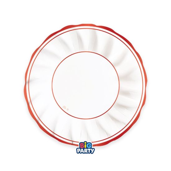 Immagine di Piatti cm25 Classic Red Metal 6 pezzi