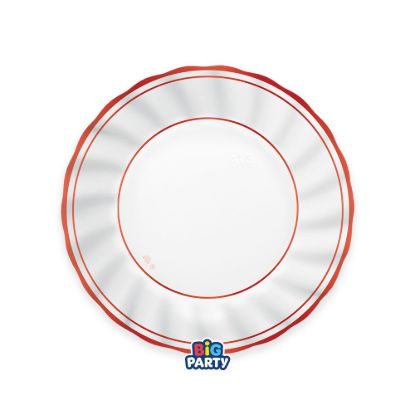 Immagine di Piatti Fondi cm24 Classic Red Metal 6 pezzi