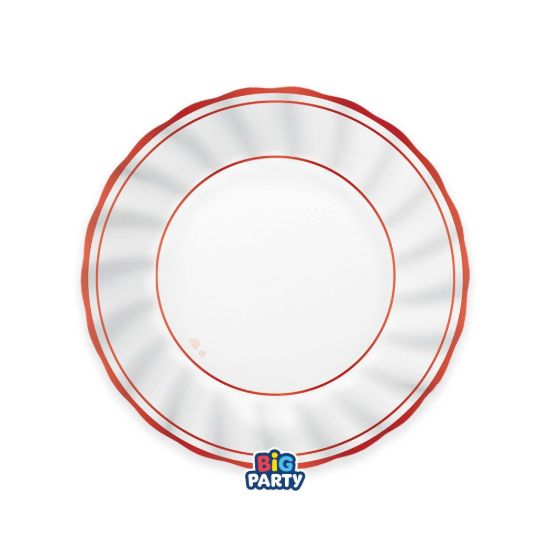 Immagine di Piatti Fondi cm24 Classic Red Metal 6 pezzi