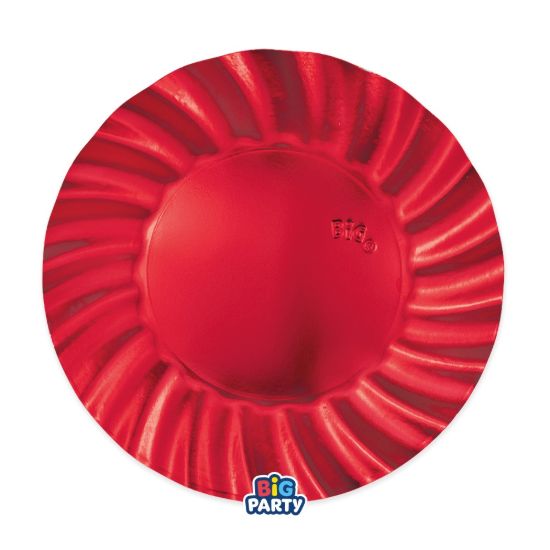 Immagine di Piatti cm25 Wavy Rosso Metal 6 pezzi