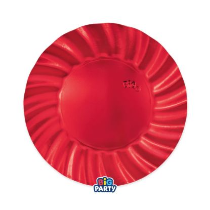 Immagine di Piatti cm20 Wavy Rosso Metal 6 pezzi