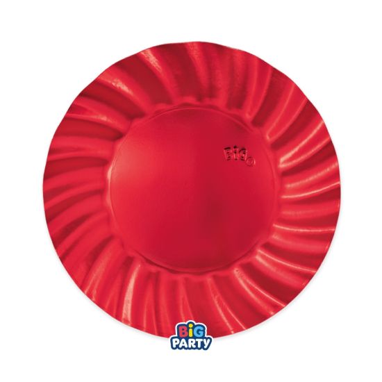 Immagine di Piatti cm20 Wavy Rosso Metal 6 pezzi